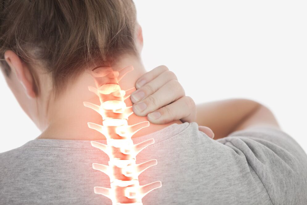 Dolor de cuello debido a osteocondrosis.